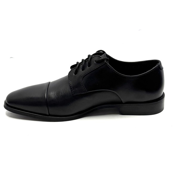 Alfani Men\'s Jovann Genuine Leather Lace Up Dress Shoes Black Size 7.5M NWT/BOX